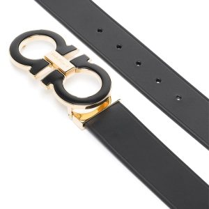 SALVATORE FERRAGAMO ADJUSTABLE GANCINI BUCKLE BELT