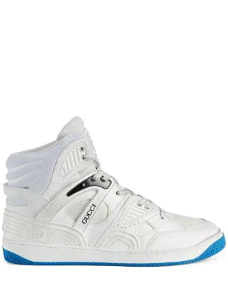 GUCCI BASKET SNEAKER WHITE DEMETRA BLUE