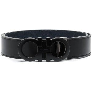 SALVATORE FERRAGAMO GANCINI REVERSIBLE LEATHER BELT