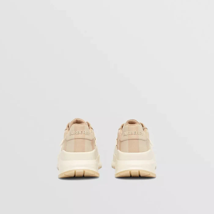 CHECK COTTON SNEAKERS SOFT FAWN