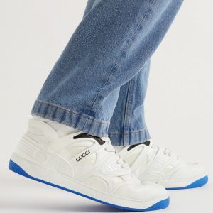 GUCCI BASKET SNEAKER WHITE DEMETRA BLUE