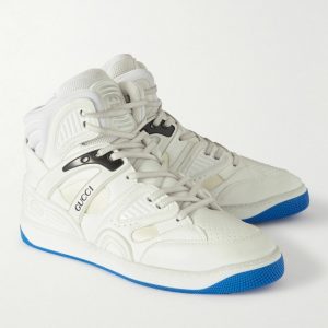 GUCCI BASKET SNEAKER WHITE DEMETRA BLUE